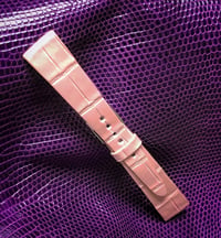 Image 3 of Pearl Pink Alligator Slim watch strap