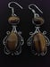 Image of DOUBLE TIGER EYE STONE EARRINGS