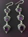 Image of TRIPLE ROUND AMETHYST EARRINGS