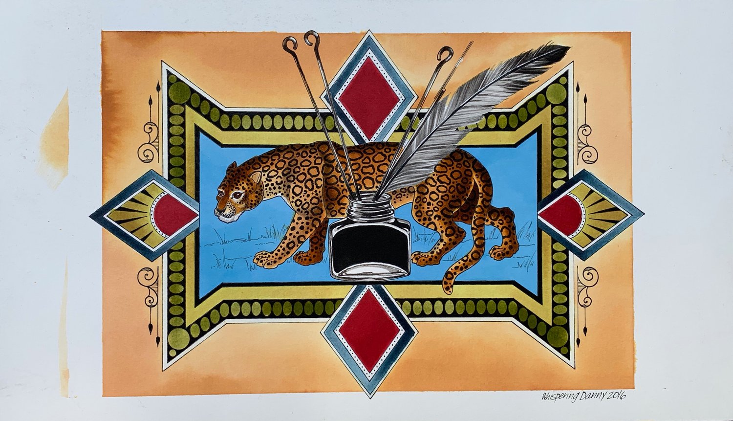 Inkwell Cheetah Original Painting