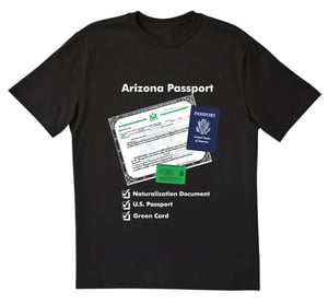 Image of Arizona Passport T-Shirt (Black)