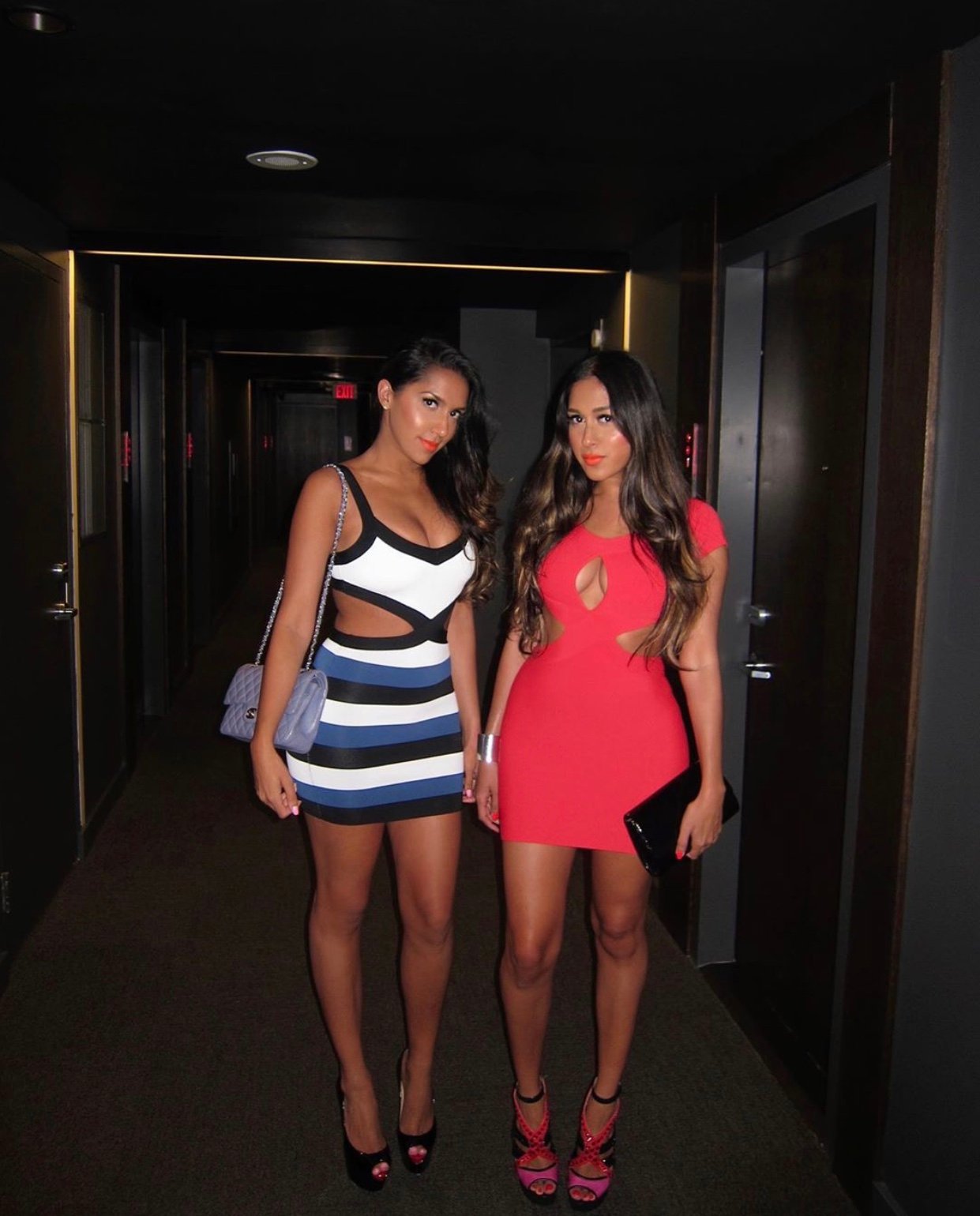 Image of BCBG RED CUT-OUT BANDAGE MINI DRESS (SMALL)