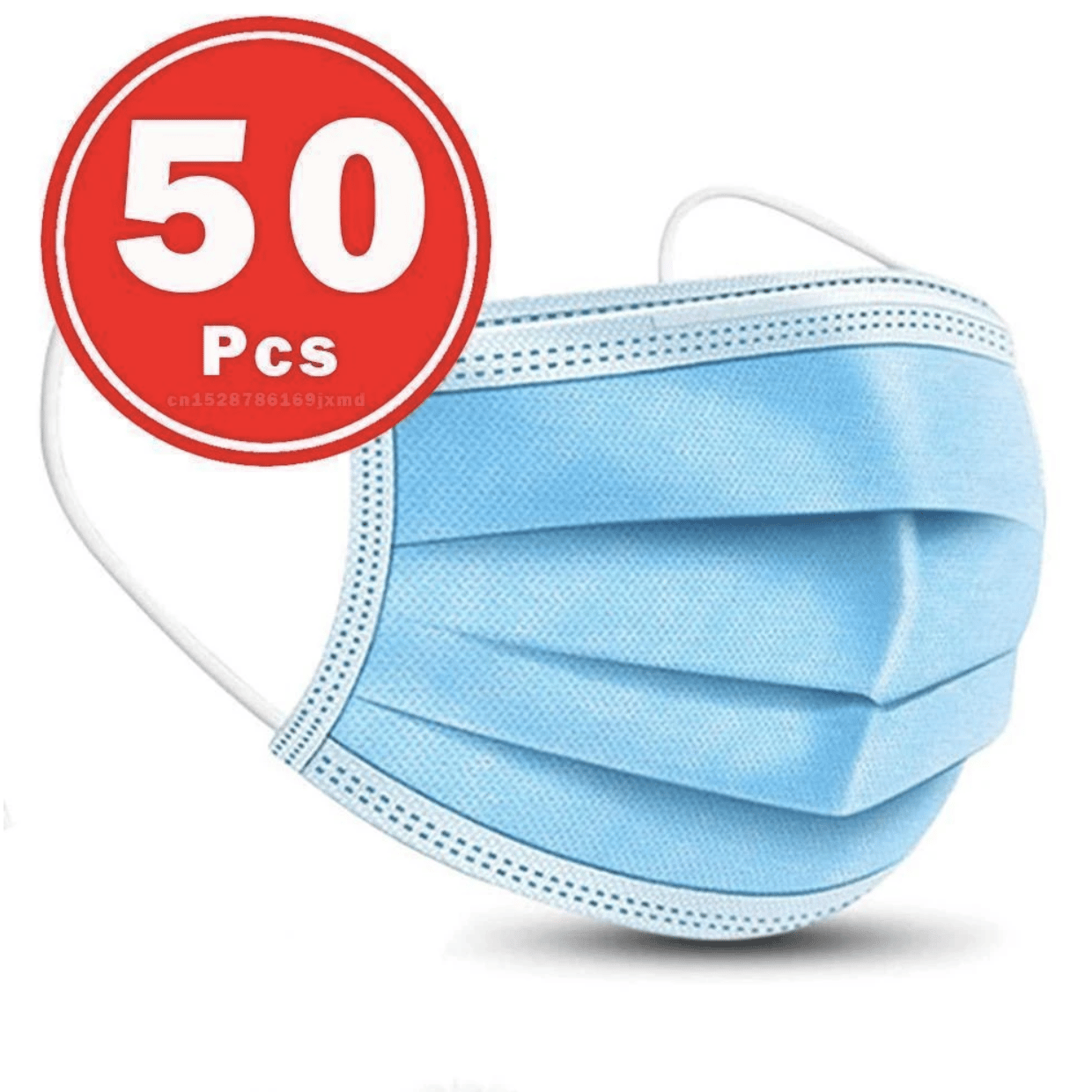 Image of 50 Disposable 3 Layer surgical masks.