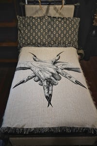 Image 3 of Pentagram Hands woven blanket (*on demand print)