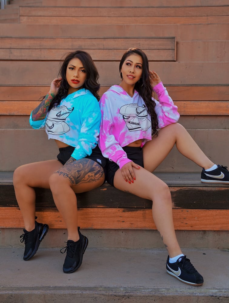 Image of OG Cortez Tye Dye Crops Tops