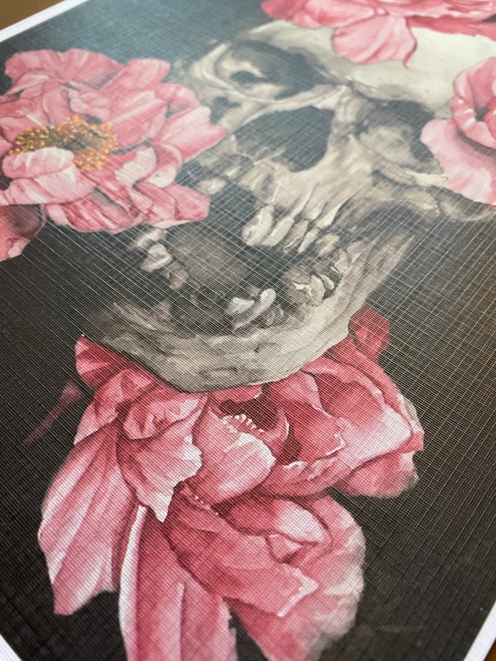 Skull with Flowers Print (DIN A4)