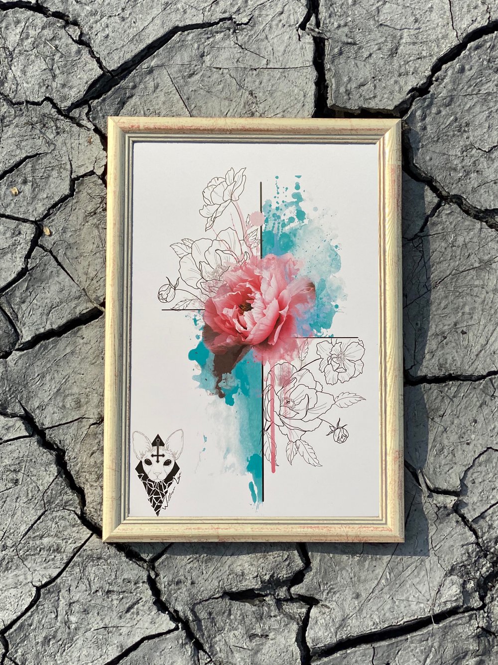 Graphically Flower Print(DIN A4)