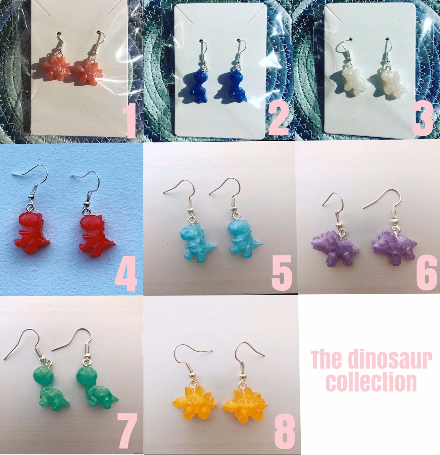 Image of 'the Dinosaur collection' earrings