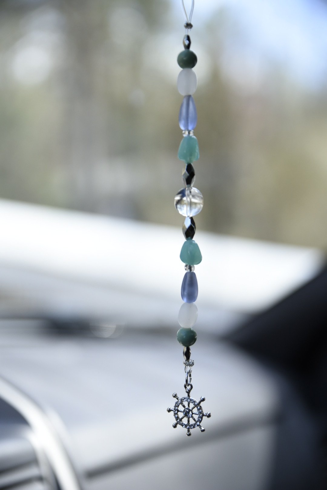 Image of Ship Wheel Car Charm 