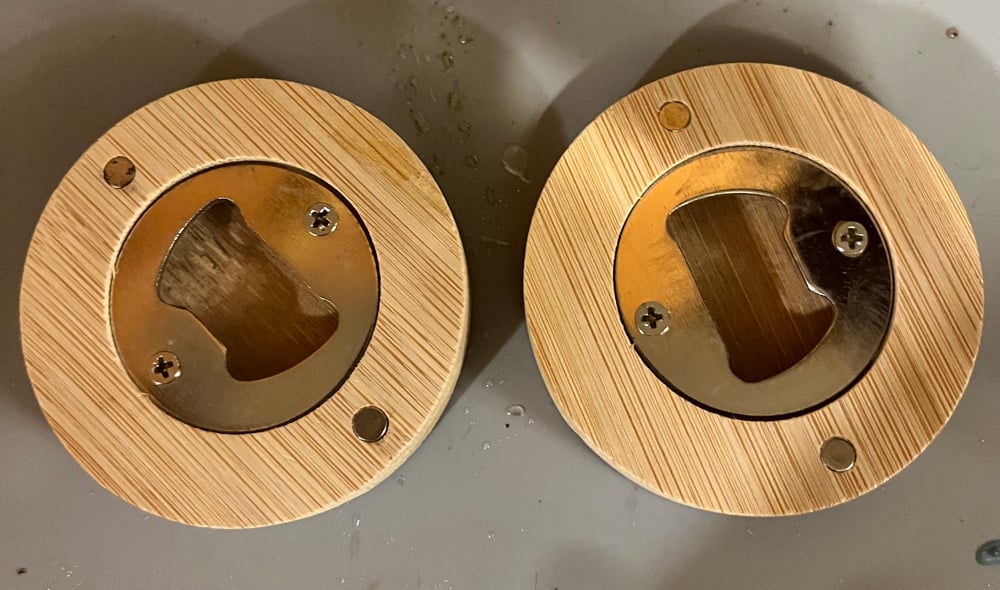 Image of Bamboo Resined Magnetic Bottle Openers
