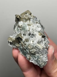 Image 9 of Cubic Pyrite & Quartz Crystal Points Cluster | Bulgaria #2944