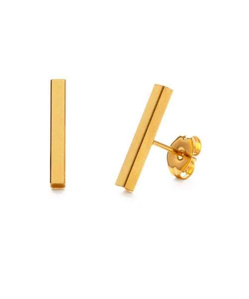 Image of Amano Gold Bar Stud Earrings