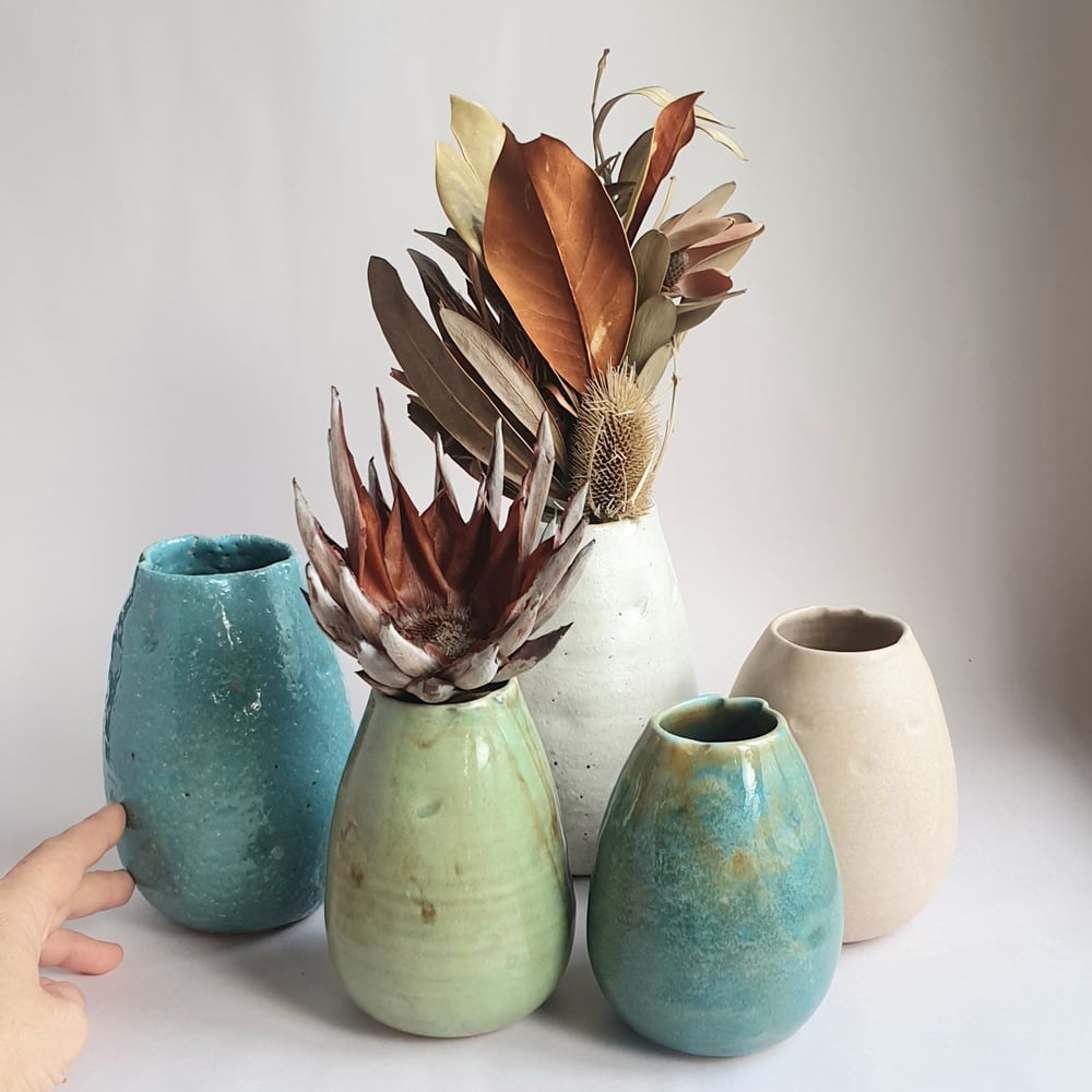 Image of Medium vases coloured glazes