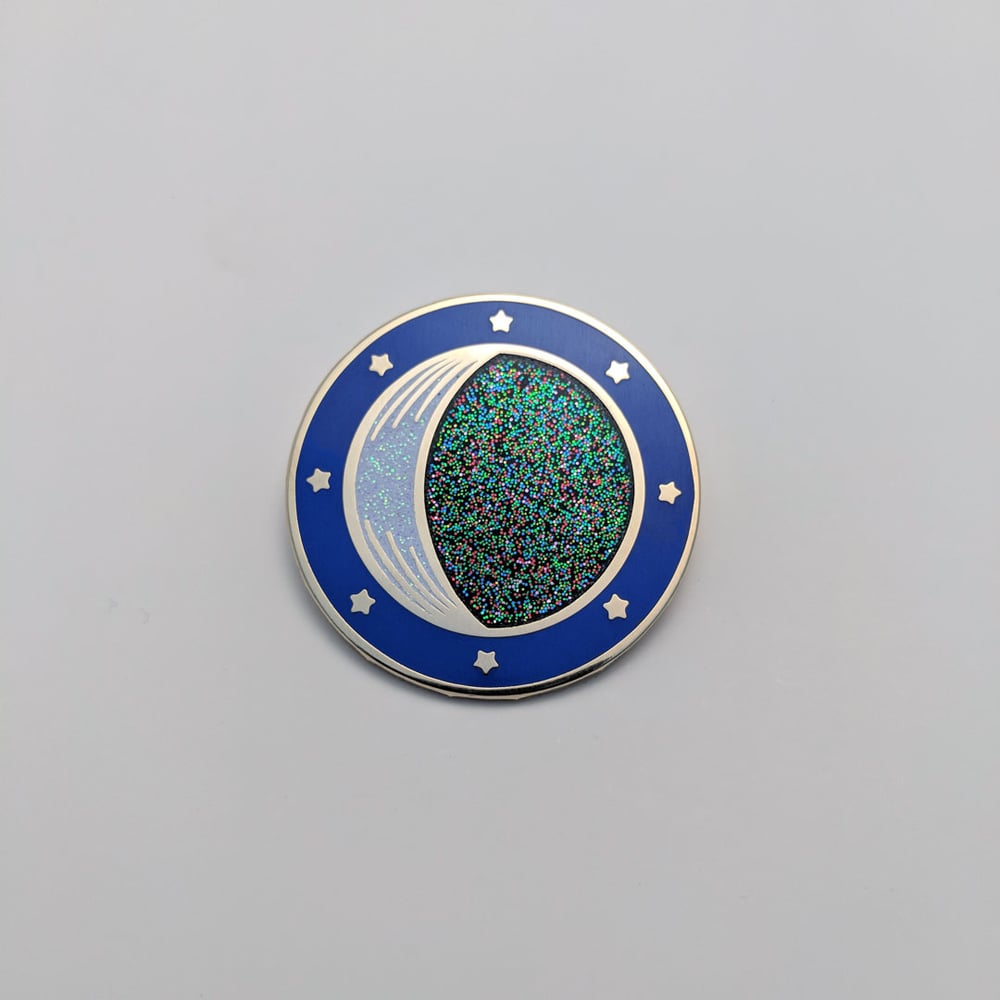 Image of Golden Crescent Moon Enamel Pin - Limited Edition