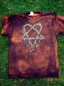 Image of H.I.M Crosses Acid Wash T Shirt