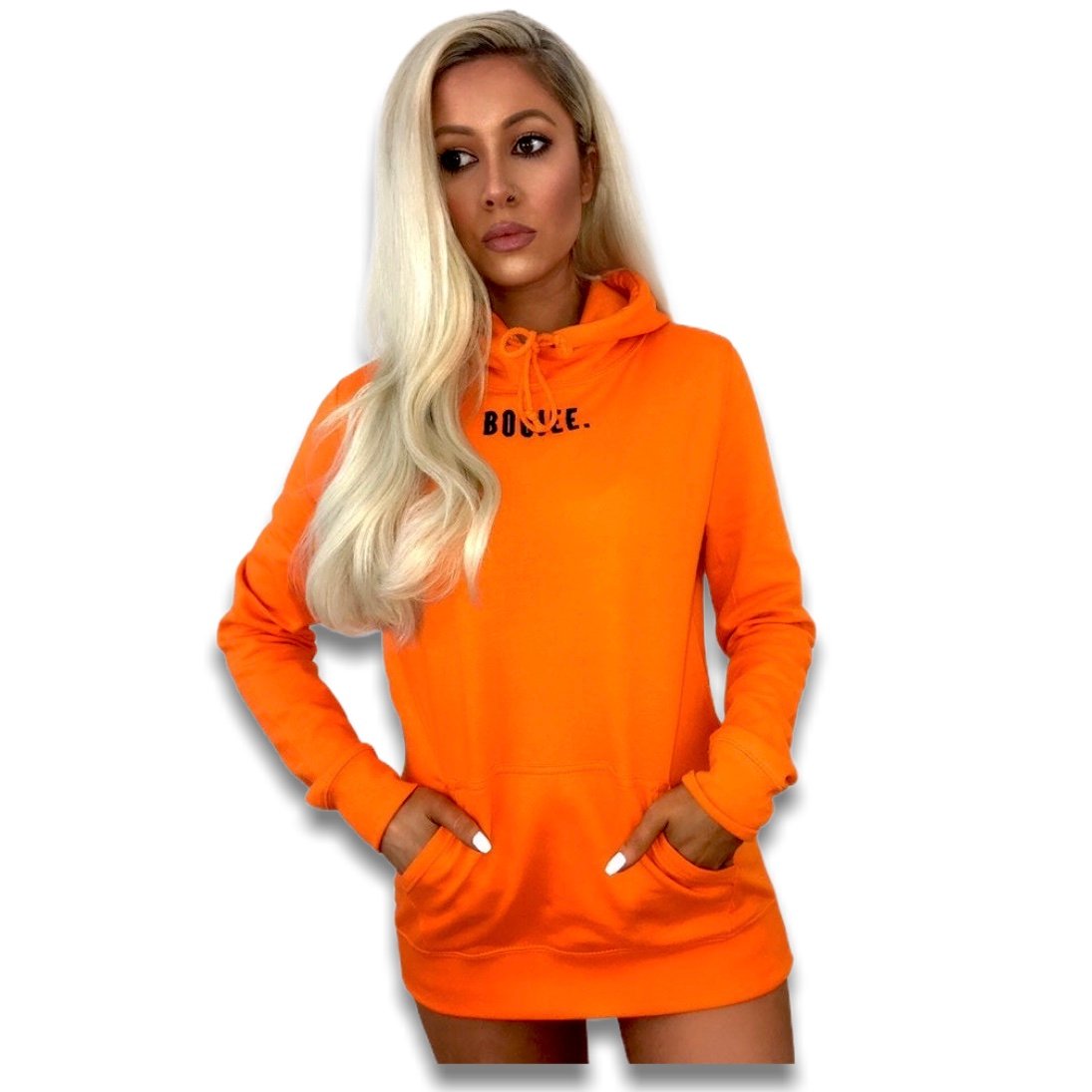 ORANGE SMALL LOGO HOODIE