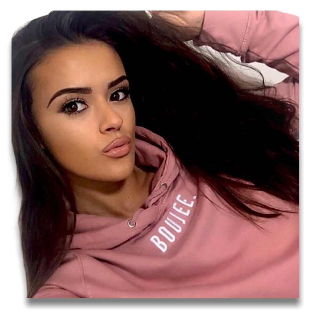 BLUSH PINK SMALL LOGO HOODIE