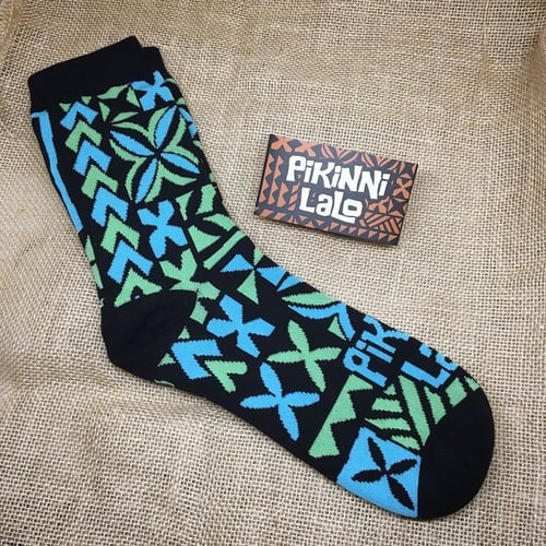 Image of Blue Tapa Socks