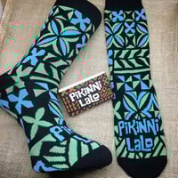Image 1 of Blue Tapa Socks
