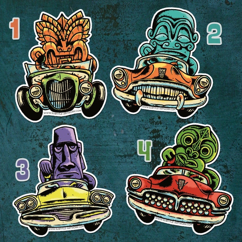 Image of Hot-Rods & Tikis Stickers