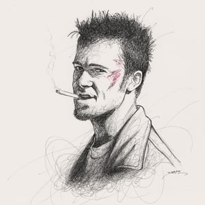 Image of Brad Pitt Doodle