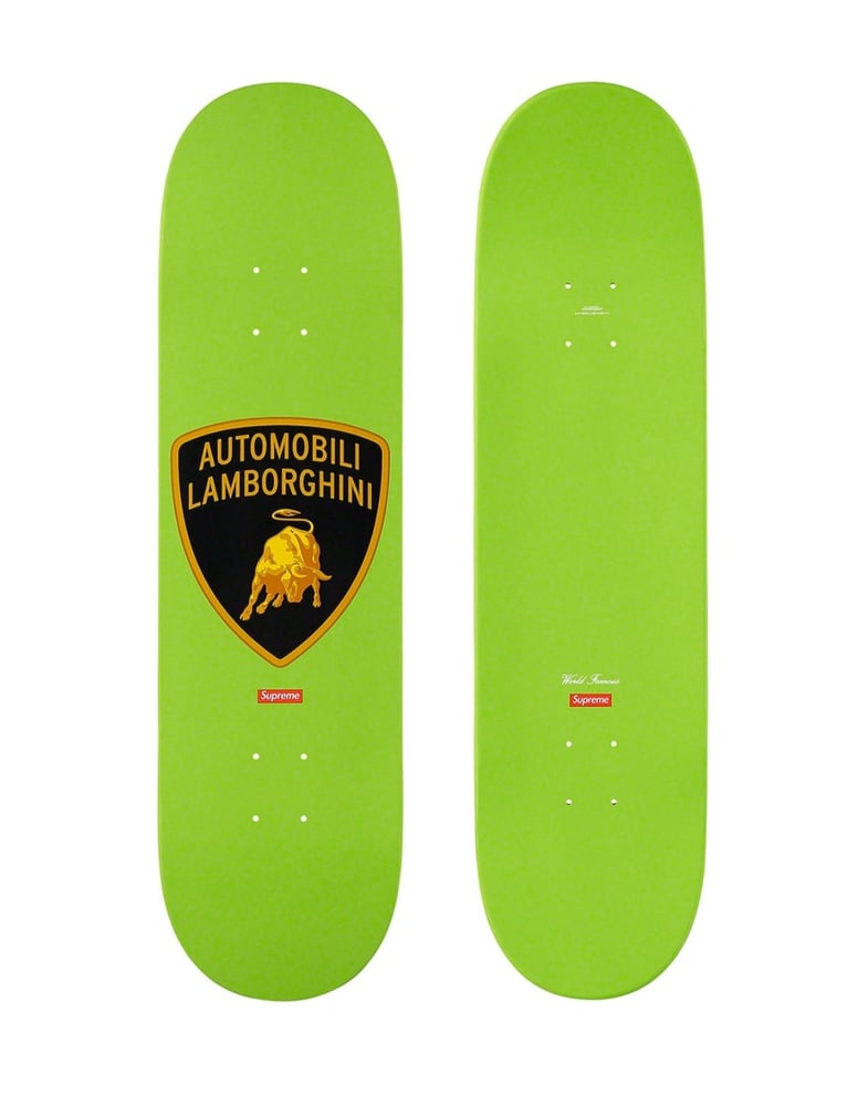 Supreme Automobili Lamborghini Skateboard Lime | Sheffield Rubber