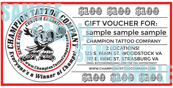Image of $50 - $100 - $500 Gift Vouchers