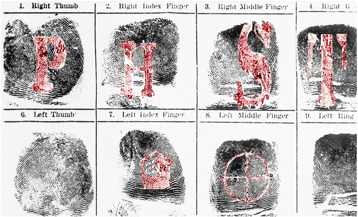 Image of PHST FINGER PRINT HOODIE (BLK)