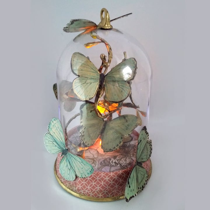 Image of Butterfly Handmade Bell Jar OOAK 