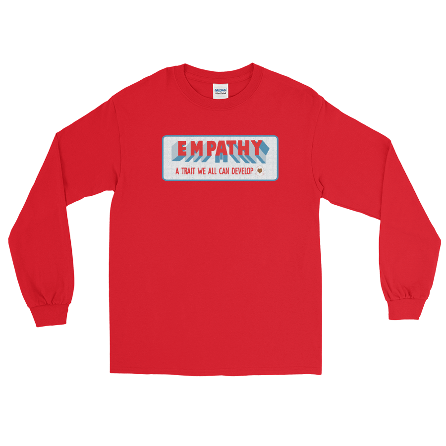 Image of Red "Red and Blue" EMPATHY L/S T-Shirt