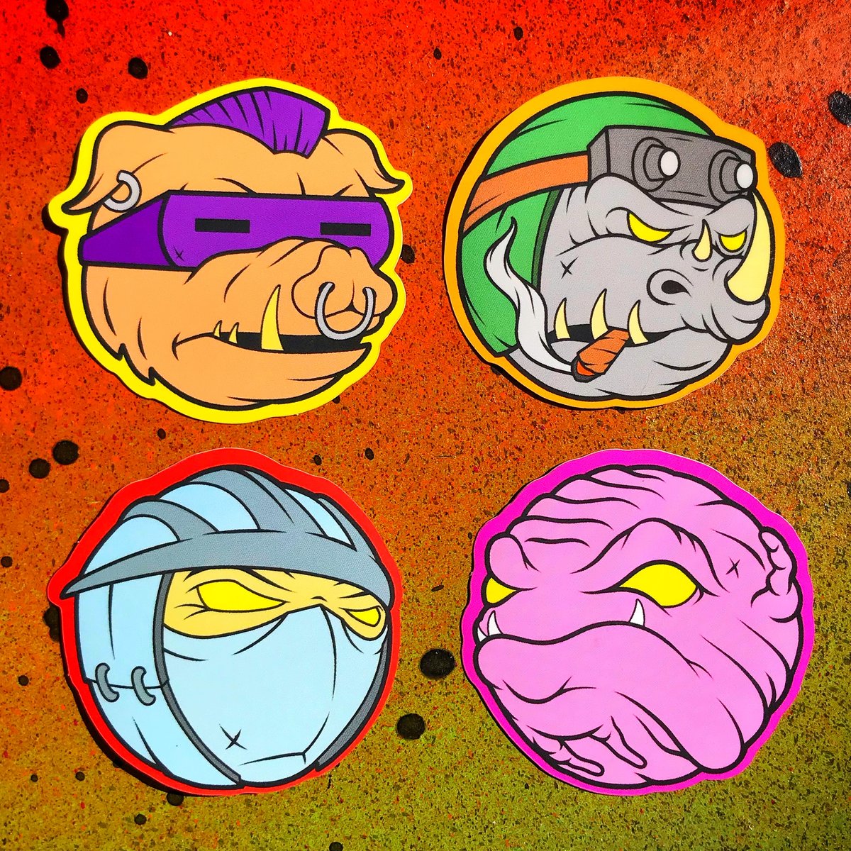 Angry Dudes Villain sticker set | CRØM WØRX