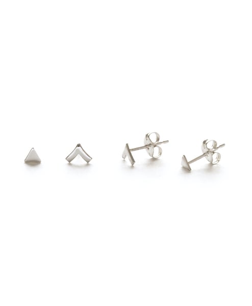 Image of Amano Silver Insignia Combo Stud Earrings