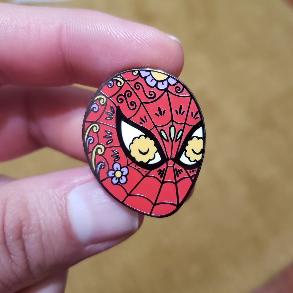 SpiderCalavera Enamel Pin
