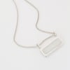 Light Thin Silver Necklace White