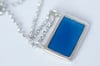 Light Wide Silver Necklace Blue