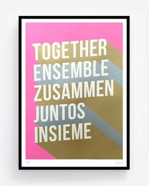 Image of TOGETHER Typography Screen print, 1st edition