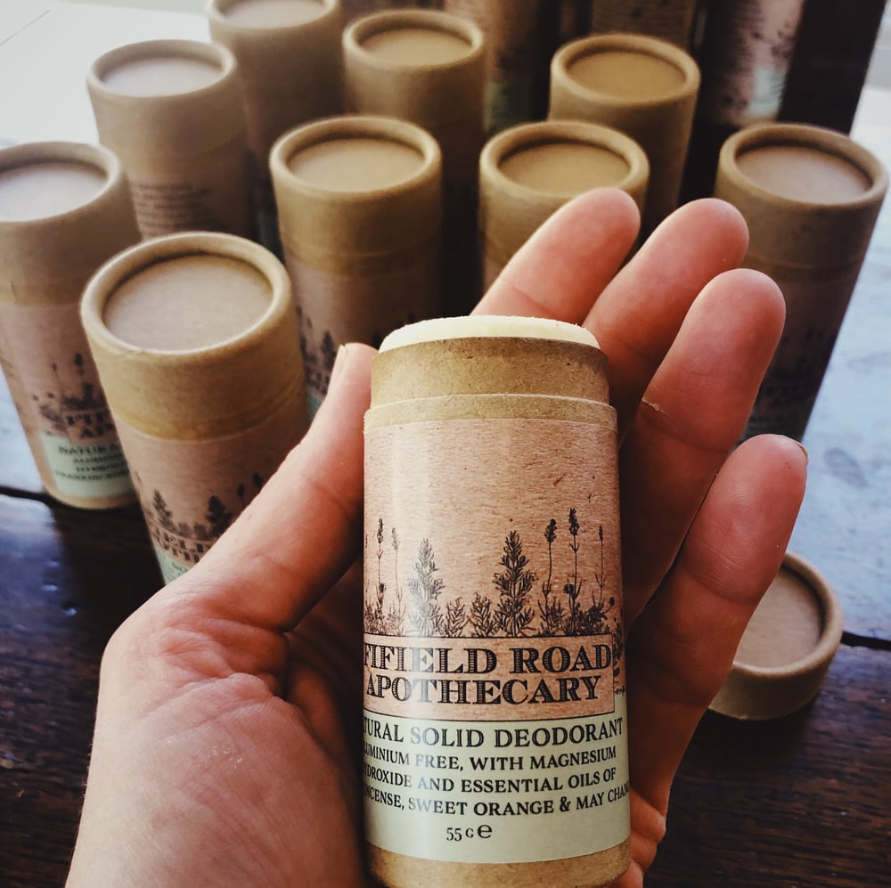 Image of Natural Solid Deodorant Stick with Sweet Orange and Frankincense