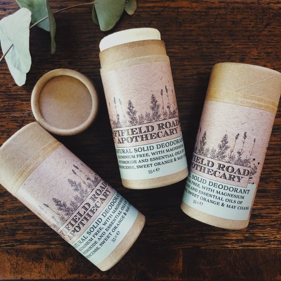 Image of Natural Solid Deodorant Stick with Sweet Orange and Frankincense