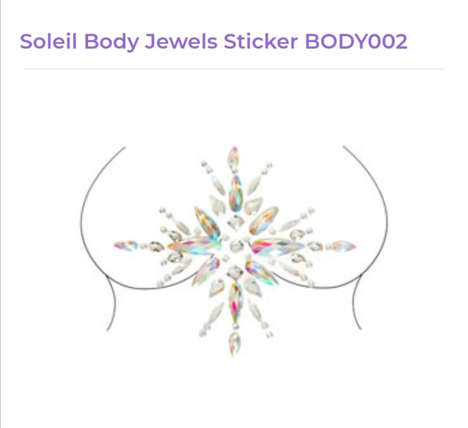 Image of Soleil adhesive body jewels sticker