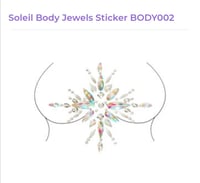 Soleil adhesive body jewels sticker