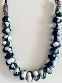 Image 2 of Painted stones & Leather necklace