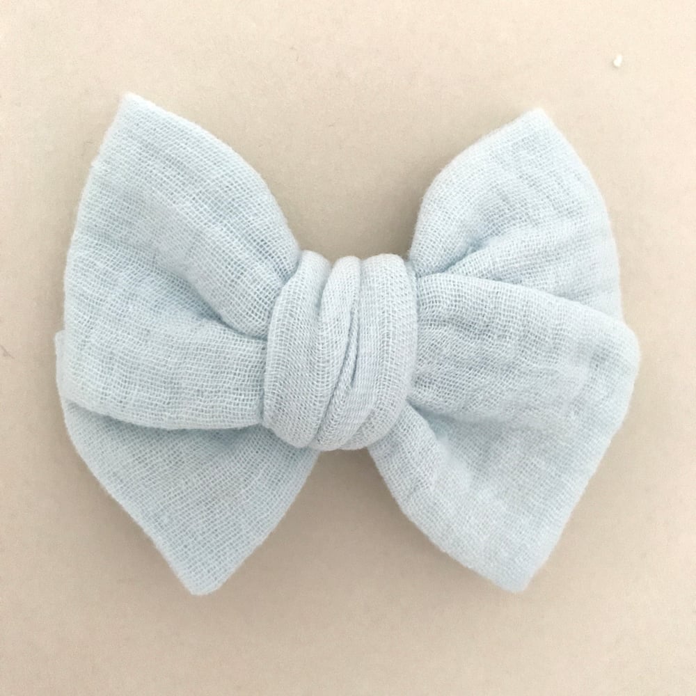 Image of Barrette double gaze bleue ciel