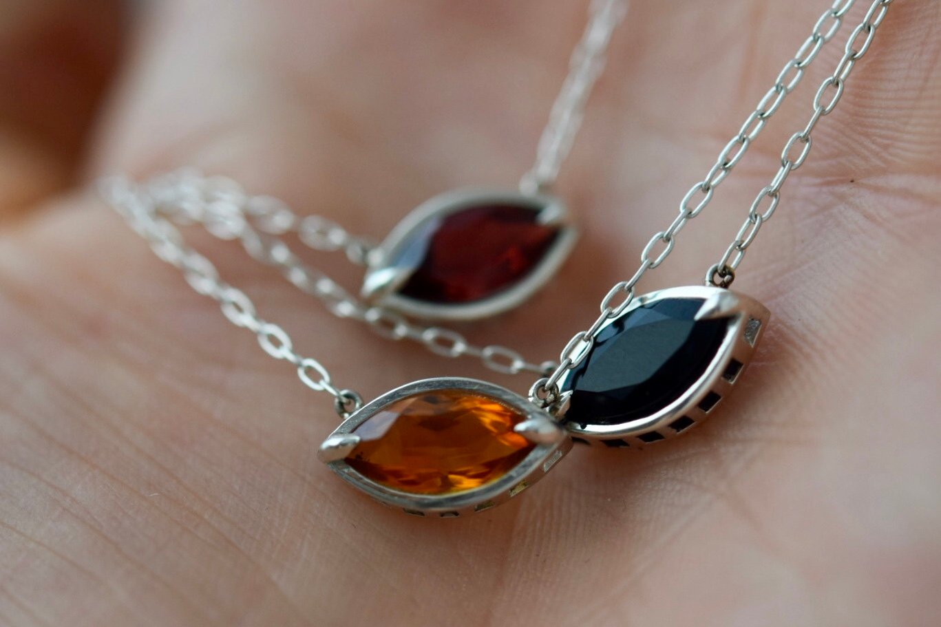 orange garnet necklace