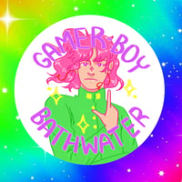 Kakyoin Gamer Boy Bathwater Sticker