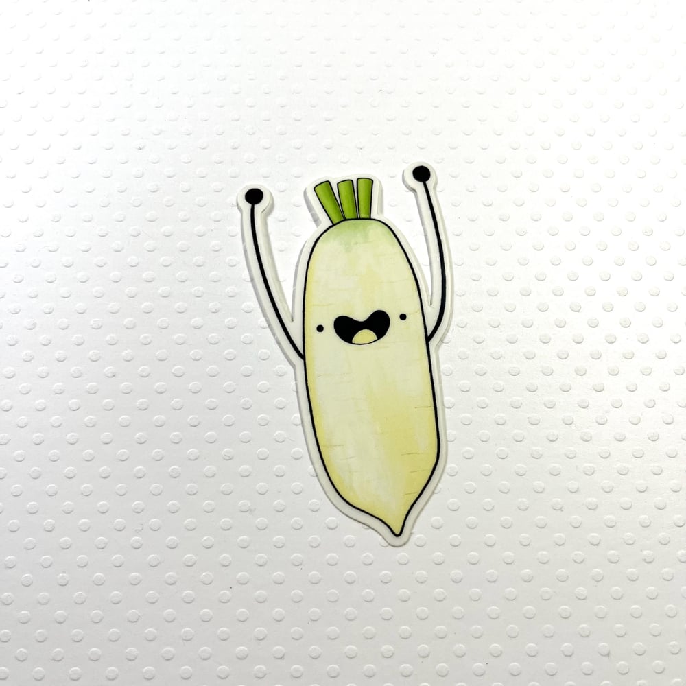 Image of shouting daikon sticker