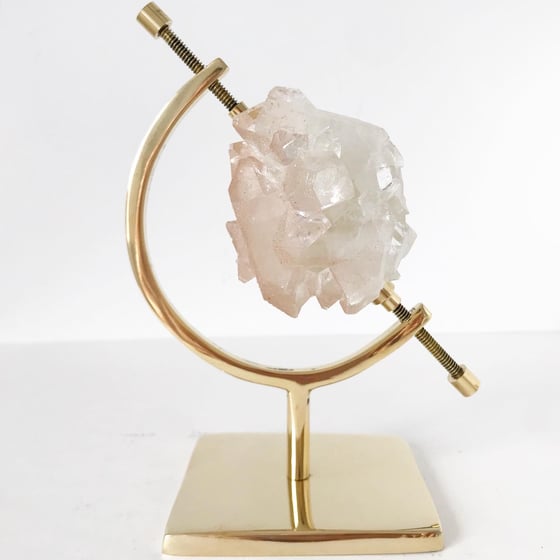 Image of Apophyllite no.10 + Brass Arc Stand