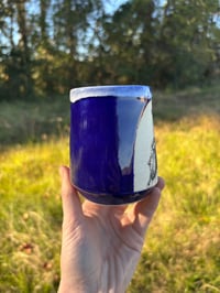 Image 4 of Cobalt blue cutter whiskey cup 