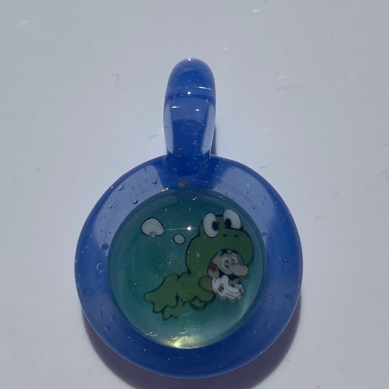 Image of Frog Mario Glass Murrine Pendant