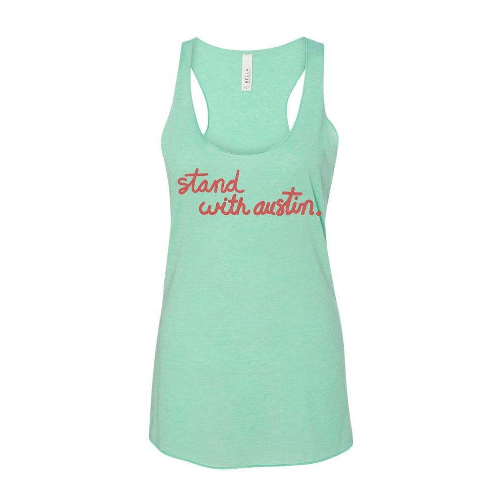 Image of Stand with Austin Mural - Women's racerback tank