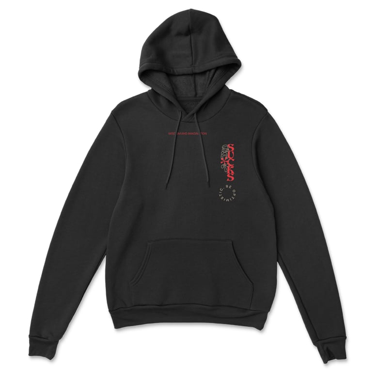 Image of BE OPTIMISTIC HOODIE - BLACK 